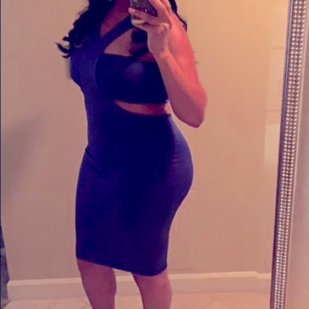Girls Night Out Royal Blue Bandeau Midi